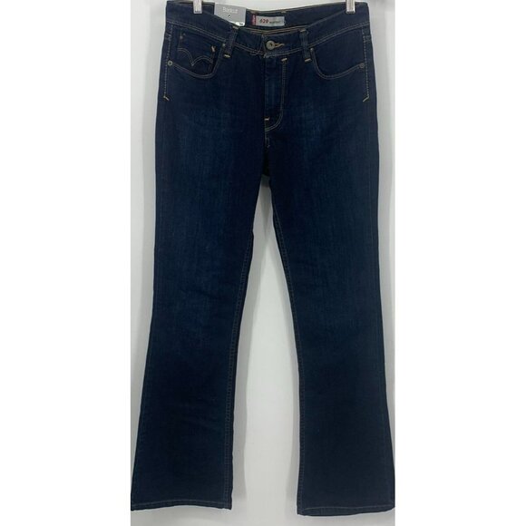 Levi's Denim Jeans Size 30 32 Blue Dark Wash 629 High Waist Bootcut Women New - Picture 1 of 8